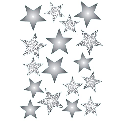 Plage Electrostatic Sticker for Christmas VERSILBERTE Sterne, Plastik, Colorful, 29,7 x 0,1 x 21 cm Plage Electrostatic Sticker for Christmas VERSILBERTE Sterne, Plastik, Colorful, 29,7 x 0,1 x 21 cm von Plage