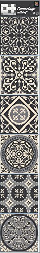 PLAGE Smooth - Tiles Fliesen stickerZementfliesen grau-AZULEJOS[6 Bogen 15 x 15 cm], Vinyl, Grey, 15 x 0,1 x 15 cm von Plage