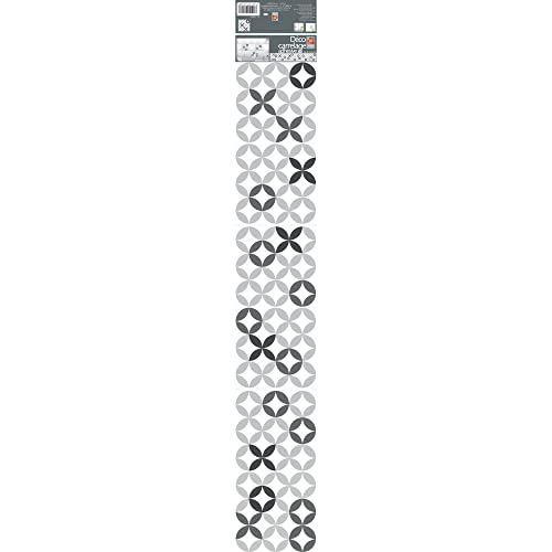 Plage Smooth - Tiles Fliesen Sticker Zementfliesen Black and White [6 Bogen 15 x 15 cm x 5.90’’ ], Vinyl, 15 x 0,1 x 15 cm von PLAGE