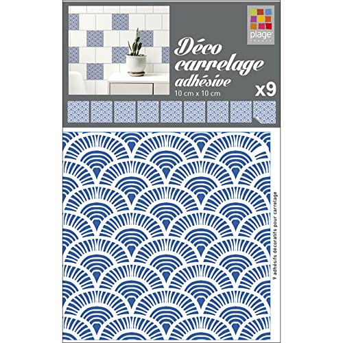 PLAGE 9 Fliesen Sticker-Miyoshi blau, Vinyl, Blue, 10 x 0.1 x 10 cm PLAGE 9 Fliesen Sticker-Miyoshi blau, Vinyl, Blue, 10 x 0.1 x 10 cm von PLAGE