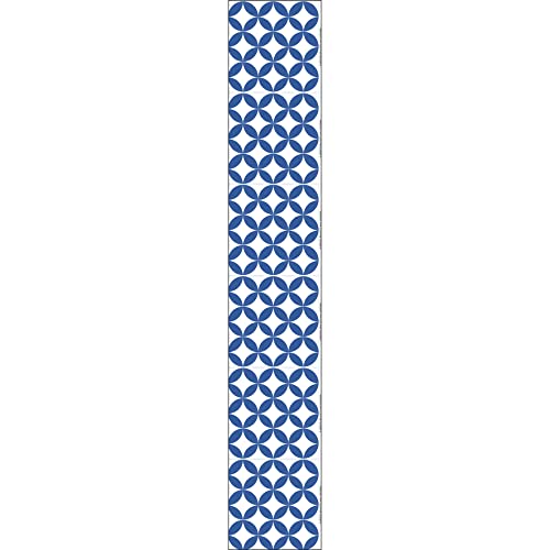 PLAGE 6 Fliesen Sticker Keramisch blau, Vinyl, Blue, 15 x 0.1 x 15 cm von PLAGE