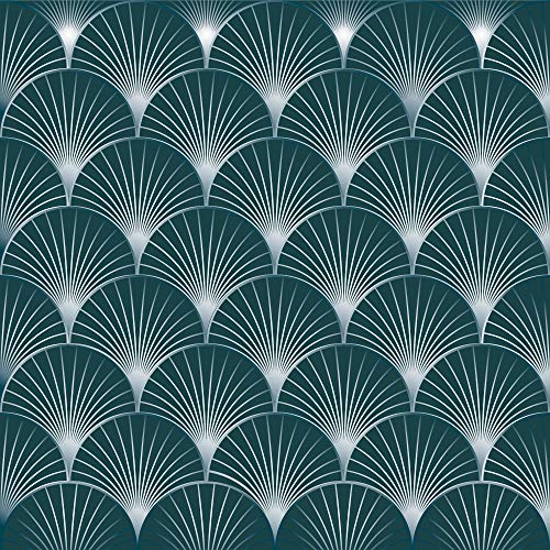PLAGE 9 Fliesen Sticker - Arborea bleu, blau, 10x10cm von Plage
