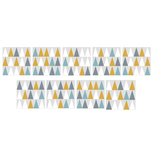 Plage 9 Fliesen Sticker Scandinave Lichen, Vinyl, Bunt, 10 x 0.1 x 10 cm von Plage