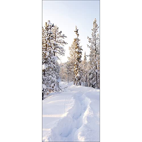 Plage TÜREN Sticker Spur im Schnee, Vinyl, White, 83 x 0.1 x 204 cm von Plage