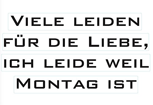 PLAGE DEKO Sticker-Man MUSS Leiden FÜR Liebe, Vinyl, Black, 68 x 0.1 x 47,7 cm von PLAGE