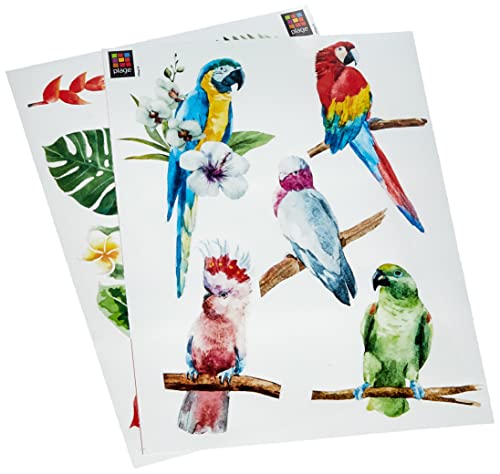 PLAGE 157171 Deko Wandaufkleber - Tropische Natur, Vinyl, Mehrfarbig, 29.7 x 0.1 x 21 cm von PLAGE