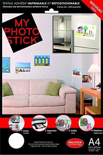 Plage My Photo Stick A4 Stick-10 Sheets, Vinyl, White, 21 x 0.1 x 29.7 cm, 10-Einheiten von PLAGE