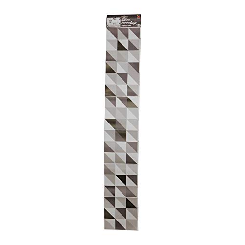 Plage Smooth - Tiles Fliesen Sticker Skandinavisch Schwarz und Weiß[6 Bogen 15 x 15 cm], Vinyl, Grey, 15 x 0,1 x 15 cm von Plage