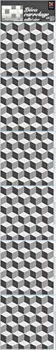 Plage Smooth - Tiles Fliesen sticker3D-Geometrie[6 Bogen 15 x 15 cm], Vinyl, Grey, 15 x 0,1 x 15 cm von PLAGE