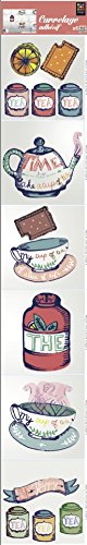 Plage Smooth - Tiles Fliesen stickerTEA TIME[6 Bogen 15 x 15 cm], Vinyl, Colorful, 15 x 0,1 x 15 cm von Plage