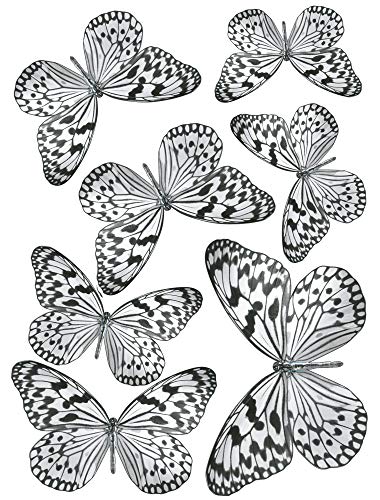 Plage Wandtattoo elektrostatisch – Schmetterlinge B&W von Plage