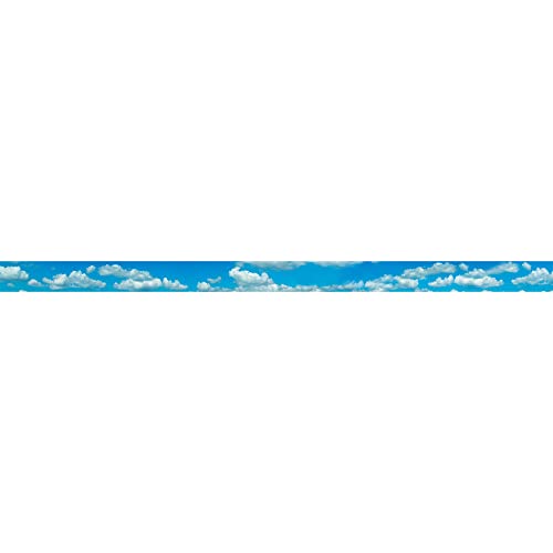 Selbstklebende Bordüre mit blauem Himmel und weißen Wolken, 15 cm x 300 cm von PLAGE
