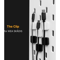 The Clip - 5x Kabelclips Für Ikea Skådis Lochplatte The Clip - 5x Kabelclips Für Ikea Skådis Lochplatte von Plainify