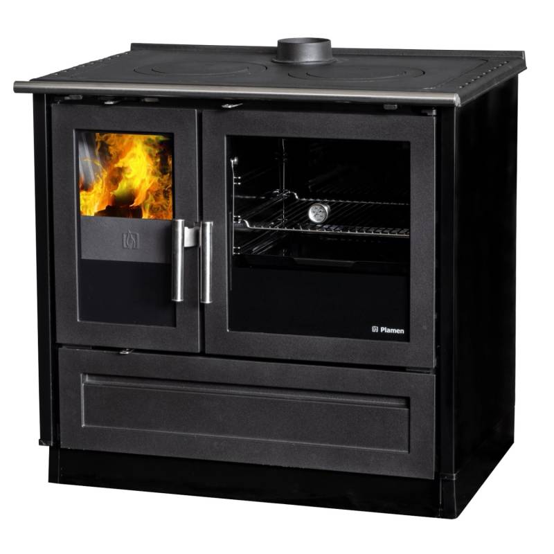 Plamen Küchenofen Holzherd Modell 910 Schwarz mit 9 kW von Plamen