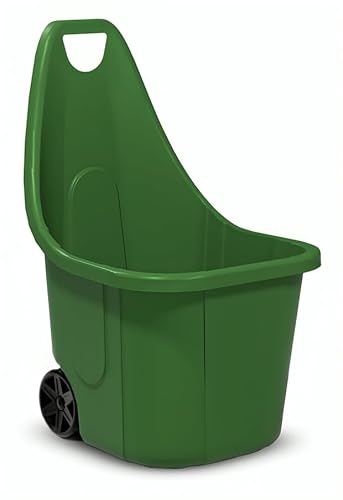 Schubkarre Gartenkarre 60L kann bis zu 40kg tragen. Gartenwagen aus Kunststoff 84x60x50 cm (Grün) von Plana
