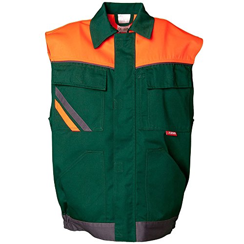 Größe 4XL Herren Planam Visline Weste grün orange schiefer Modell 2462 von Planam