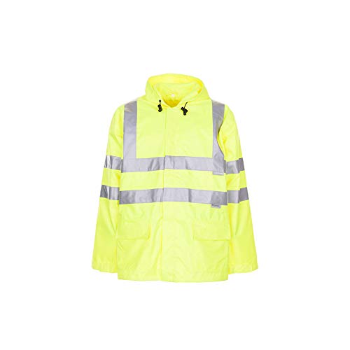 Planam 2062068 Warnschutz Regenjacke, Uni Gelb, Größe 4XL von Planam