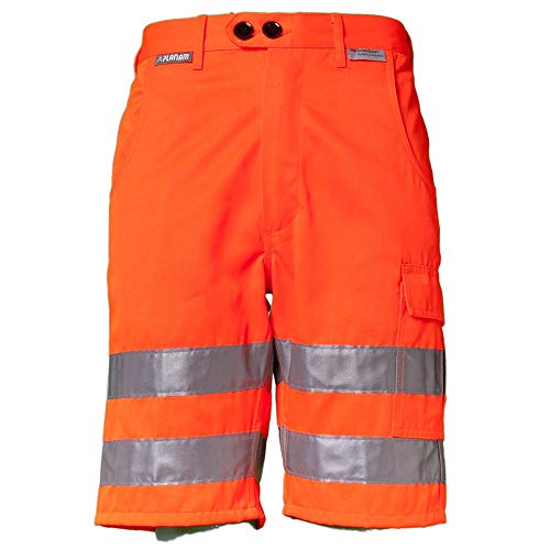 Planam 2015068 Warnschutz Shorts, Uni Orange, Größe 4XL von Planam