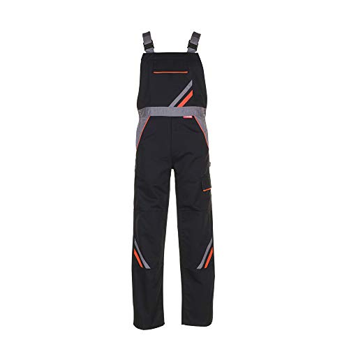 Planam Größe 68 Herren Visline Latzhose schwarz orange zink Modell 2431 von Planam