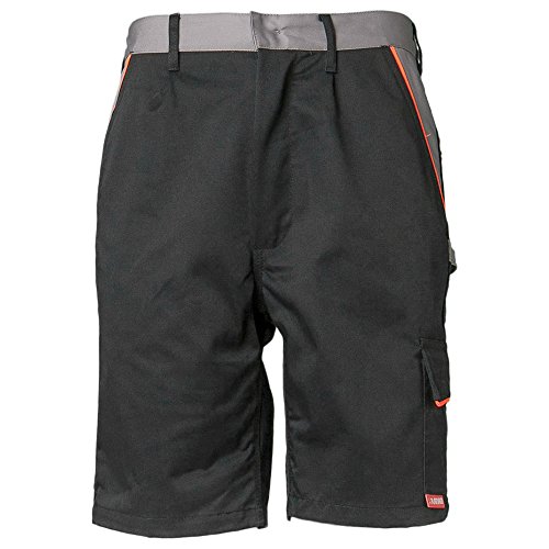 Planam 2471052 Visline Shorts, Schwarz/Orange/Zink, Größe L von Planam