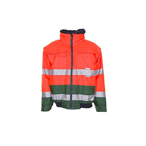 Planam Größe L Herren Warn-/Wetterschutz Comfortjacke 2-farbig orange grün Modell 2048 von Planam