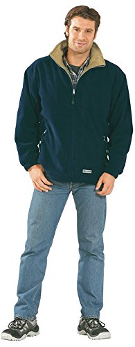 Größe XXXL Herren Planam Outdoor Fleece Stream Fleecejacke marine camel Modell 0347 von Planam