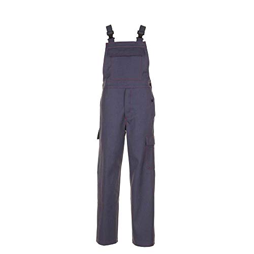 Planam 1744044 Hitze/Schweißerschutz Latzhose, 500 g/m², Grau, Größe 44 von Planam