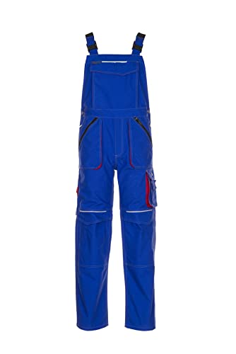 Planam Basalt Herren Latzhose Kornblau rot Modell 2831 Größe 110 von Planam