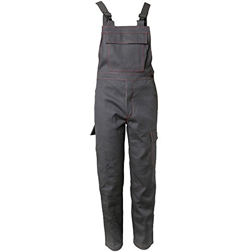 Planam 1744102 Hitze-/Schweisserschutz Latzhose 500 g/m², Grau, Größe 102 von Planam