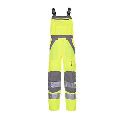 Planam Größe 110 Unisex Plaline Warnschutz Latzhose gelb zink Modell 5621 von Planam