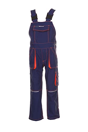 Planam Junior Kinder Latzhose Marine orange Modell 6121 Größe 122-128 von Planam