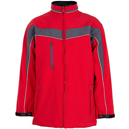 Planam 2707068 Plaline Softshelljacke, Rot/Schiefer, Größe 4XL von Planam