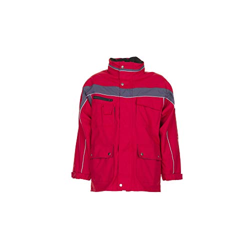 Planam Größe 4XL Herren Plaline Winter Allwetterjacke rot Schiefer Modell 2577 von Planam