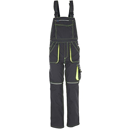 Planam Größe 50 Unisex Basalt Neon Latzhose anthrazit gelb Modell 6230 von Planam