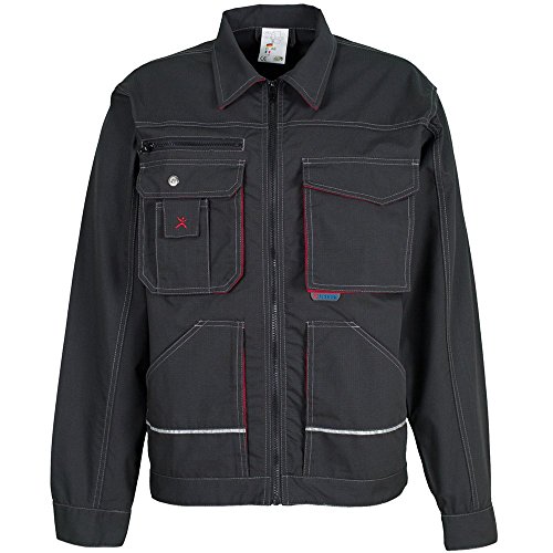 Planam Größe 58 Herren Basalt Bundjacke anthrazit rot Modell 2810 von Planam