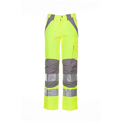 Planam 5611 Plaline Warnschutzhose - Farbe: Gelb/Zink - Größe: 60 von Planam