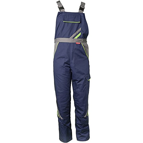 Planam Größe 64 Herren Visline Latzhose Marine gelb Zink Modell 2433 von Planam