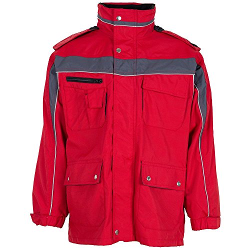 Planam Größe S Herren Plaline Winter Allwetterjacke rot Schiefer Modell 2577 von Planam