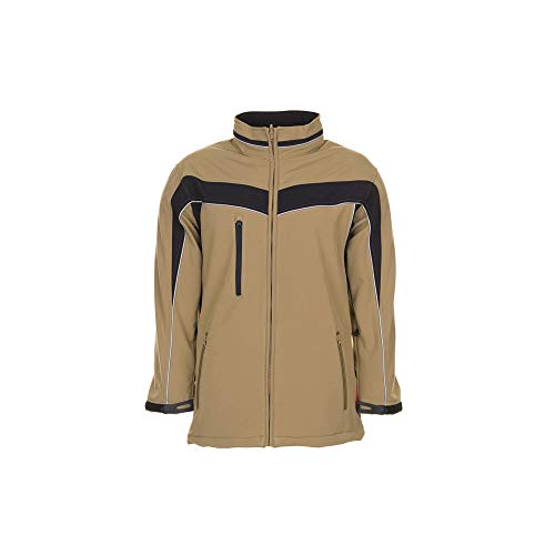 Planam 2704040 Plaline Softshelljacke, Sand/Schwarz, Größe XS von Planam