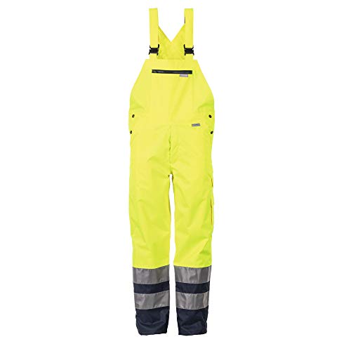 Planam 2067060 Warnschutz Regenlatzhose, Gelb/Marine, Größe XXL von Planam
