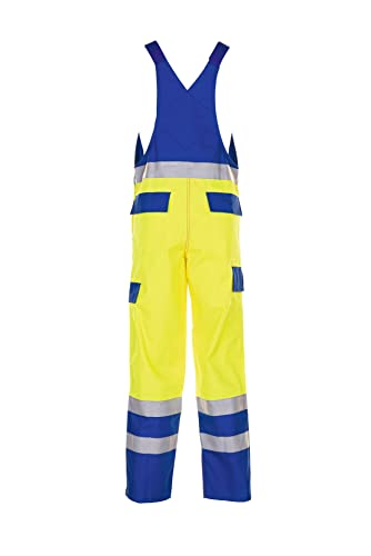 Planam Herren Major Protect Warnschutz Latzhose warngelb Kornblau Modell 5232 Größe 50 von Planam