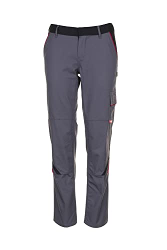 Planam 2329042 Highline Damen Bundhose, Schiefer/Schwarz/Rot, Größe 42 von Planam