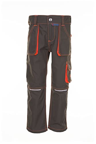 Planam Junior Kinder Bundhose Oliv orange Modell 6112 Größe 98/104 von Planam