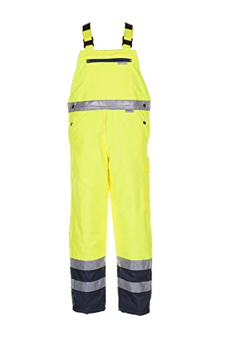 Planam Warn-/Wetterschutz Herren Winterlatzhose 2-farbig Gelb Marine Modell 2087 Größe M von Planam