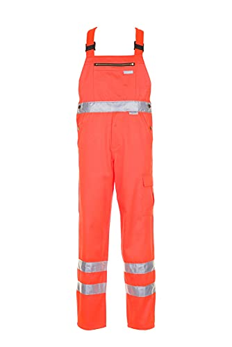 Planam 2021064 Warnschutz Latzhose, Uni Orange, Größe 64 von Planam