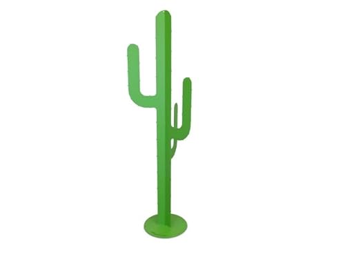 PLANCHAELEC Kaktus, Metall, 3 Zweige, Dekoration für den Außenbereich, Garten oder Terrasse, zum Befestigen am Boden, Grün, 185 cm von Planchaelec