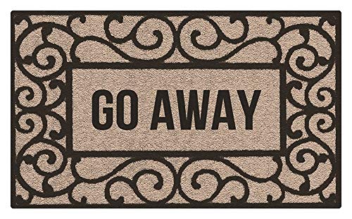 Plancholo Go Away Fußmatte aus Polyester, für den Innen- und Außenbereich, 60 x 40 cm, Braun… von Plancholo