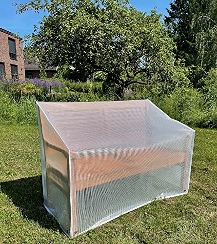 Plane B Gartenbank Abdeckung | Schutzhülle Gartenbank | Abdeckung Gartenbank wasserdicht & UV-beständig & Winddicht | Bank Schutzhülle für 2-Sitzer (120x60x60/80cm) von Plane B