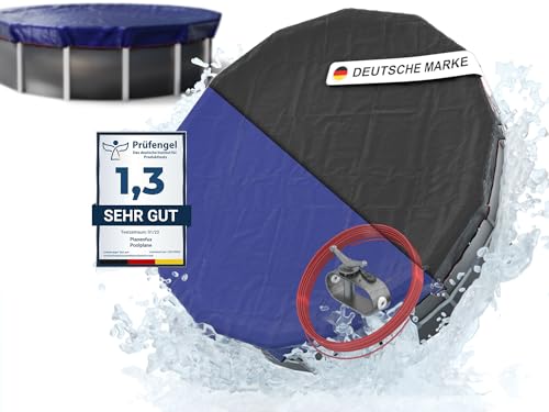 Planenfux® Poolabdeckung rund 500 cm (Für Ø 460-500 cm Becken) | 2-in-1 Poolplane aus 200g/m² PE Material | Sommer & Winterplane Pool | UV-resistente Solarplane Abdeckplane | Ø560cm Rundpool Abdeckung von Planenfux