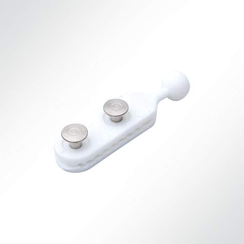Planenscout KROKOFIX® Schienengleiter für Kederschienen Kugelkopfgleiter Nylon weiß mit Nieten 12mm von Planenscout